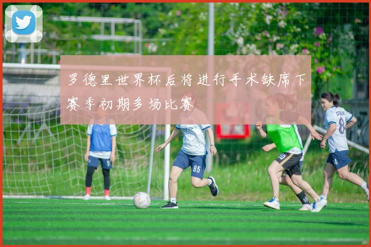 罗德里世界杯后将进行手术缺席下赛季初期多场比赛